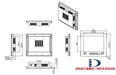 12寸T1201金属外壳嵌入式工业平板电脑 坚固耐用的PLC人机交互核心